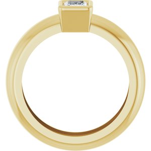 14K Yellow Gold 5/8 CT Lab-Grown Diamond Lightweight Ring – image 2