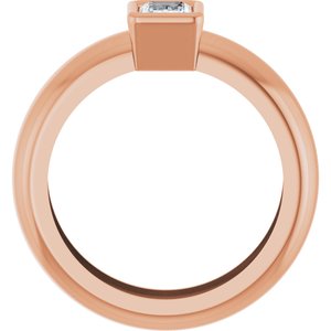 14K Rose Gold 5/8 CT Lab-Grown Diamond Lightweight Ring – image 2