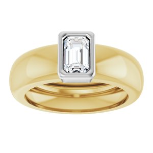 14K Yellow/White Gold 5/8 CT Lab-Grown Diamond Lightweight Ring – image 3