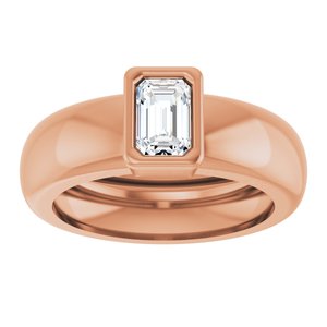 14K Rose Gold 5/8 CT Lab-Grown Diamond Lightweight Ring – image 3