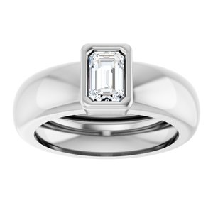 14K White Gold 5/8 CT Natural Diamond Lightweight Ring – image 3