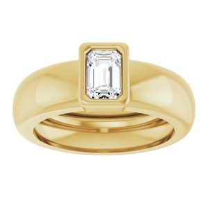 14K Yellow Gold 5/8 CT Lab-Grown Diamond Lightweight Ring – image 3