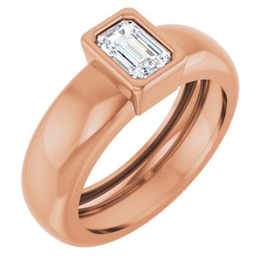 14K Rose Gold 5/8 CT Natural Diamond Lightweight Ring