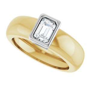 14K Yellow/White Gold 5/8 CT Natural Diamond Lightweight Ring – image 5