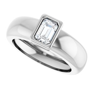 14K White Gold 5/8 CT Lab-Grown Diamond Lightweight Ring – image 5