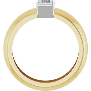 14K Yellow/White Gold 5/8 CT Lab-Grown Diamond Lightweight Ring – image 2
