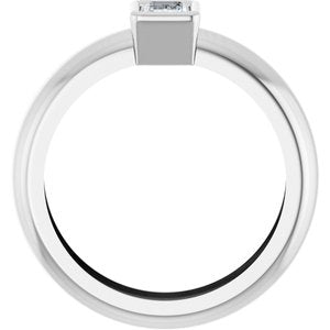 14K White Gold 5/8 CT Lab-Grown Diamond Lightweight Ring – image 2