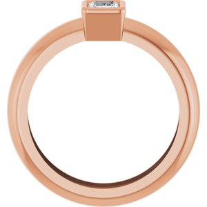 14K Rose Gold 5/8 CT Lab-Grown Diamond Lightweight Ring – image 2