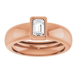 14K Rose Gold 5/8 CT Lab-Grown Diamond Lightweight Ring – image 3