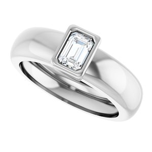 14K White Gold 5/8 CT Lab-Grown Diamond Lightweight Ring – image 5
