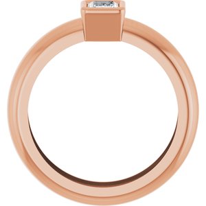 14K Rose Gold 5/8 CT Lab-Grown Diamond Lightweight Ring – image 2