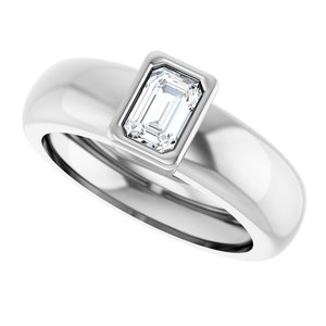 14K White Gold 5/8 CT Natural Diamond Lightweight Ring – image 5