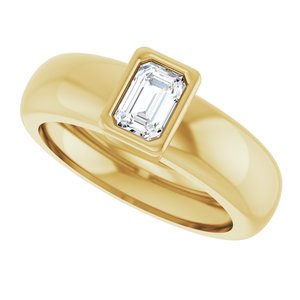 14K Yellow Gold 5/8 CT Lab-Grown Diamond Lightweight Ring – image 5