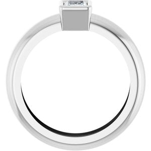 14K White Gold 5/8 CT Lab-Grown Diamond Lightweight Ring – image 2