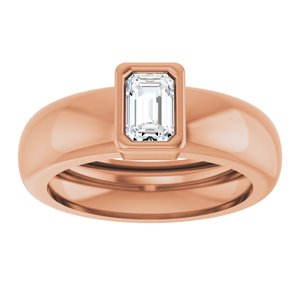 14K Rose Gold 5/8 CT Natural Diamond Lightweight Ring – image 3