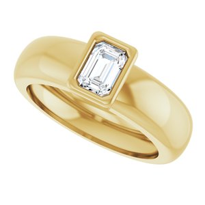 14K Yellow Gold 5/8 CT Natural Diamond Lightweight Ring – image 5
