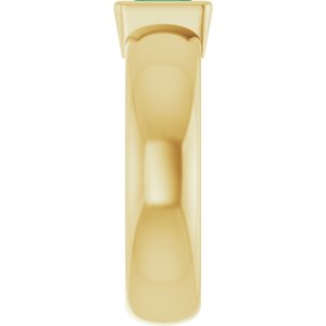 14K Yellow Gold Lab-Grown Emerald Lightweight Ring – image 4