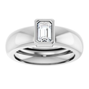 14K White Gold 5/8 CT Lab-Grown Diamond Lightweight Ring – image 3