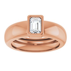 14K Rose Gold 5/8 CT Lab-Grown Diamond Lightweight Ring – image 3