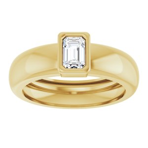 14K Yellow Gold 5/8 CT Lab-Grown Diamond Lightweight Ring – image 3