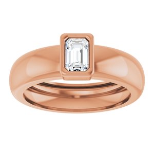 14K Rose Gold 5/8 CT Lab-Grown Diamond Lightweight Ring – image 3