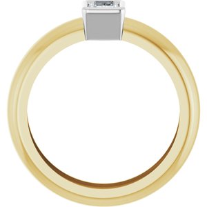 14K Yellow/White Gold 5/8 CT Lab-Grown Diamond Lightweight Ring – image 2