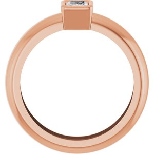 14K Rose Gold 5/8 CT Natural Diamond Lightweight Ring – image 2