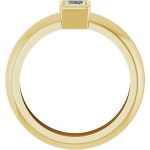 14K Yellow Gold 5/8 CT Natural Diamond Lightweight Ring – image 2