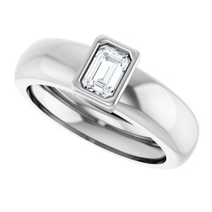 14K White Gold 5/8 CT Natural Diamond Lightweight Ring – image 5