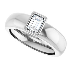 14K White Gold 5/8 CT Natural Diamond Lightweight Ring – image 5