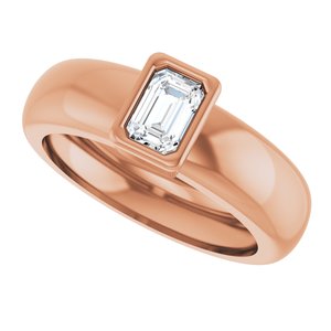 14K Rose Gold 5/8 CT Lab-Grown Diamond Lightweight Ring – image 5
