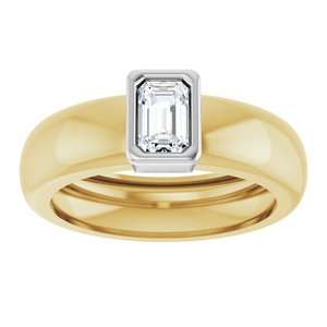 14K Yellow/White Gold 5/8 CT Lab-Grown Diamond Lightweight Ring – image 3