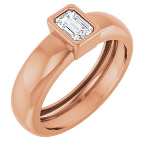 14K Rose Gold 5/8 CT Natural Diamond Lightweight Ring