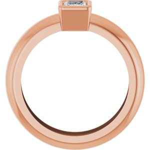 14K Rose Gold 5/8 CT Lab-Grown Diamond Lightweight Ring – image 2