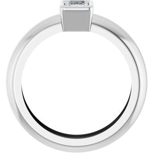14K White Gold 5/8 CT Lab-Grown Diamond Lightweight Ring – image 2