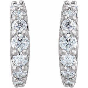 10K Yellow Gold 3 mm Round 15 mm Graduated Hoop Earring Mounting – image 2