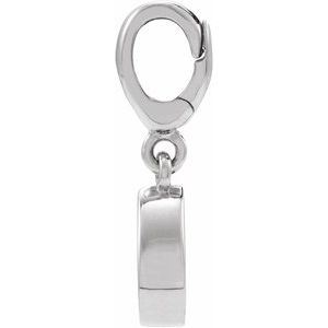 14K White Gold 6x4 mm Pear Cabochon Charm/Pendant Mounting – image 8