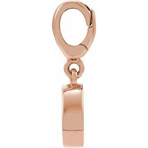 14K Rose Gold 6x4 mm Pear Cabochon Charm/Pendant Mounting – image 8