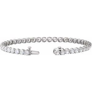 14K White Gold 8 CTW Lab-Grown Diamond Lightweight Line 7" Bracelet – image 2