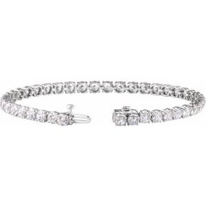 14K White Gold 9 CTW Lab-Grown Diamond Lightweight Line 7" Bracelet – image 2