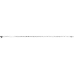 14K White Gold 1 CTW Lab-Grown Diamond Lightweight Line 7" Bracelet – image 3