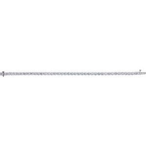 14K White Gold 10 CTW Lab-Grown Diamond Lightweight Line 7" Bracelet – image 3