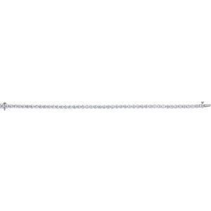 14K White Gold 7 CTW Lab-Grown Diamond Lightweight Line 7" Bracelet – image 3