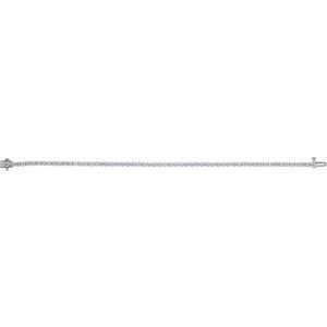14K White Gold 4 CTW Lab-Grown Diamond Lightweight Line 7" Bracelet – image 3