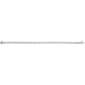 14K White Gold 9 CTW Lab-Grown Diamond Lightweight Line 7" Bracelet – image 3