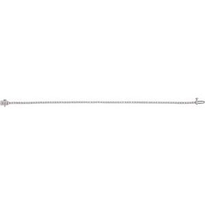 14K White Gold 2 CTW Lab-Grown Diamond Lightweight Line 7" Bracelet – image 3