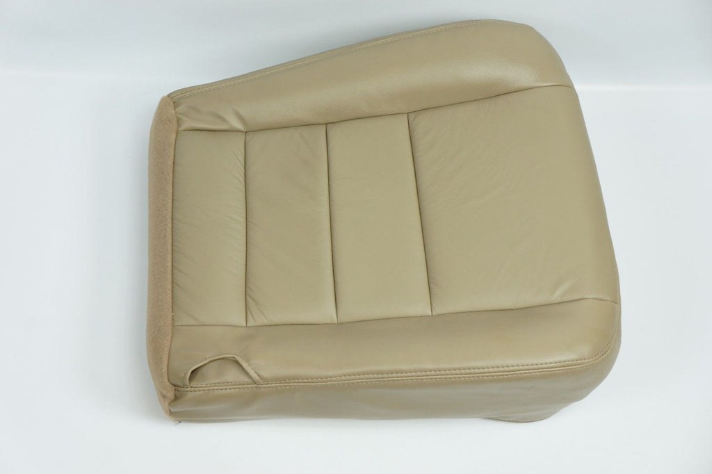 2002 - 2007 Ford F250 F350 Lariat Bottom Leather Seat Cover Passenger side TAN"