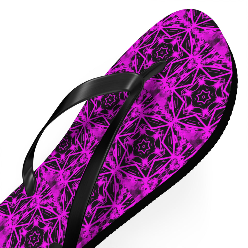 Purple Star Pattern Flip Flops for Women