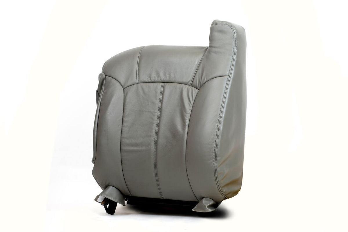 1999 2000 2001 2002 Chevy Silverado-Tahoe-Suburban Driver Top Leather Seat Cover Gray
