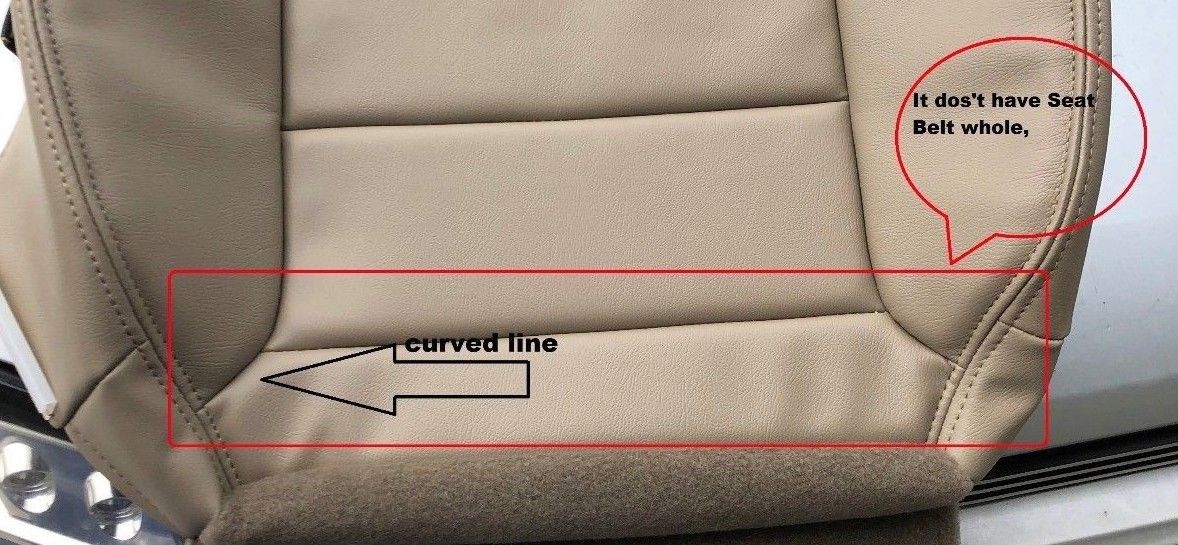 2005 2006 2007 Ford F250 F350 Lariat Extended Cab-Driver Bottom Seat Cover-Tan-
